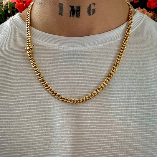10kt Yellow gold Cuban link necklace